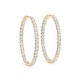 Diamond Hoop Earrings, Total Diamond Weight 2.20 Ctw. 1.2 Inch Oval