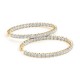 Diamond Hoop Earrings, Total Diamond Weight 2.20 Ctw. 1.2 Inch Oval