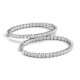 Diamond Hoop Earrings, Total Diamond Weight 2.20 Ctw. 1.2 Inch Oval