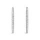 Diamond Hoop Earrings, Total Diamond Weight 2.20 Ctw. 1.2 Inch Oval