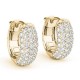 Diamond Hoop Earrings, Total Diamond Weight 0.83 Ctw. 0.5 Inch Round