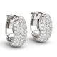 Diamond Hoop Earrings, Total Diamond Weight 0.83 Ctw. 0.5 Inch Round