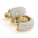 Diamond Hoop Earrings, Total Diamond Weight 0.83 Ctw. 0.5 Inch Round