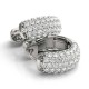 Diamond Hoop Earrings, Total Diamond Weight 0.83 Ctw. 0.5 Inch Round