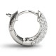 Diamond Hoop Earrings, Total Diamond Weight 0.83 Ctw. 0.5 Inch Round