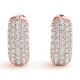 Diamond Hoop Earrings, Total Diamond Weight 0.83 Ctw. 0.5 Inch Round