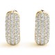 Diamond Hoop Earrings, Total Diamond Weight 0.83 Ctw. 0.5 Inch Round