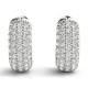 Diamond Hoop Earrings, Total Diamond Weight 0.83 Ctw. 0.5 Inch Round