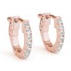 Diamond Hoop Earrings, Total Diamond Weight 0.21 Ctw. 0.5 Inch Round