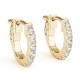 Diamond Hoop Earrings, Total Diamond Weight 0.21 Ctw. 0.5 Inch Round