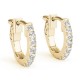 Diamond Hoop Earrings, Total Diamond Weight 0.21 Ctw. 0.5 Inch Round