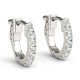 Diamond Hoop Earrings, Total Diamond Weight 0.21 Ctw. 0.5 Inch Round