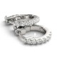 Diamond Hoop Earrings, Total Diamond Weight 0.21 Ctw. 0.5 Inch Round