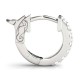 Diamond Hoop Earrings, Total Diamond Weight 0.21 Ctw. 0.5 Inch Round