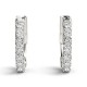 Diamond Hoop Earrings, Total Diamond Weight 0.21 Ctw. 0.5 Inch Round