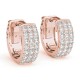 Diamond Hoop Earrings, Total Diamond Weight 0.54 Ctw. 0.5 Inch Round