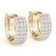 Diamond Hoop Earrings, Total Diamond Weight 0.54 Ctw. 0.5 Inch Round