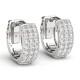 Diamond Hoop Earrings, Total Diamond Weight 0.54 Ctw. 0.5 Inch Round