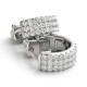 Diamond Hoop Earrings, Total Diamond Weight 0.54 Ctw. 0.5 Inch Round