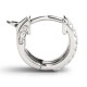 Diamond Hoop Earrings, Total Diamond Weight 0.54 Ctw. 0.5 Inch Round