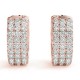 Diamond Hoop Earrings, Total Diamond Weight 0.54 Ctw. 0.5 Inch Round