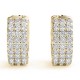 Diamond Hoop Earrings, Total Diamond Weight 0.54 Ctw. 0.5 Inch Round