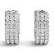 Diamond Hoop Earrings, Total Diamond Weight 0.54 Ctw. 0.5 Inch Round