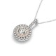 Diamond Halo Pendant, Total Diamond Weight 0.47 Ctw.