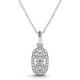 Diamond Two Stone Pendant, Total Diamond Weight 0.37 Ctw.