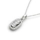 Diamond Two Stone Pendant, Total Diamond Weight 0.37 Ctw.