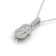 Diamond Two Stone Pendant, Total Diamond Weight 0.37 Ctw.