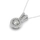 Diamond Halo Pendant, Total Diamond Weight 0.70 Ctw.