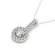 Diamond Halo Pendant, Total Diamond Weight 0.24 Ctw.