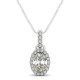 Diamond Halo Pendant, Total Diamond Weight 0.40 Ctw.