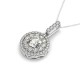 Diamond Halo Pendant, Total Diamond Weight 1.23 Ctw.