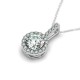 Diamond Halo Pendant, Total Diamond Weight 1.58 Ctw.