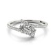 Two Stone Engagement Ring, 0.26 Ctw Side Stones