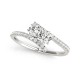 Two Stone Engagement Ring, 0.26 Ctw Side Stones