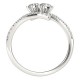 Two Stone Engagement Ring, 0.26 Ctw Side Stones