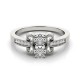Two Stone Engagement Ring, 0.10 Ctw Side Stones