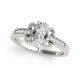 Two Stone Engagement Ring, 0.10 Ctw Side Stones