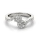 Two Stone Engagement Ring, 0.17 Ctw Side Stones