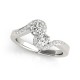 Two Stone Engagement Ring, 0.17 Ctw Side Stones