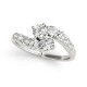 Two Stone Engagement Ring, 0.50 Ctw Side Stones
