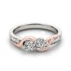 Two Stone Engagement Ring, 0.12 Ctw Side Stones