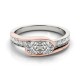 Two Stone Engagement Ring, 0.30 Ctw Side Stones