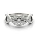 Two Stone Engagement Ring, 0.29 Ctw Side Stones