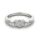 Two Stone Engagement Ring, 0.012 Ctw Side Stones