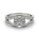 Two Stone Engagement Ring, 0.26 Ctw Side Stones