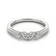 Two Stone Engagement Ring, 0.15 Ctw Side Stones